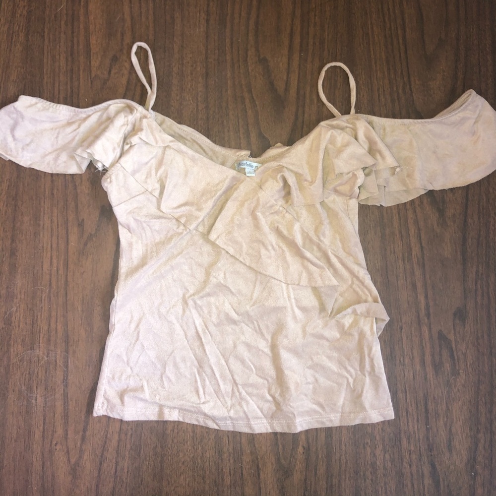 Tan suede top